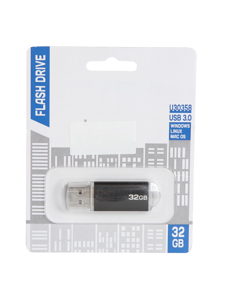 

USB Flash Drive 32Gb - Reflect U30358 Black RFFD-32GB-U30358BK, U30358 RFFD-32GB-U30358BK