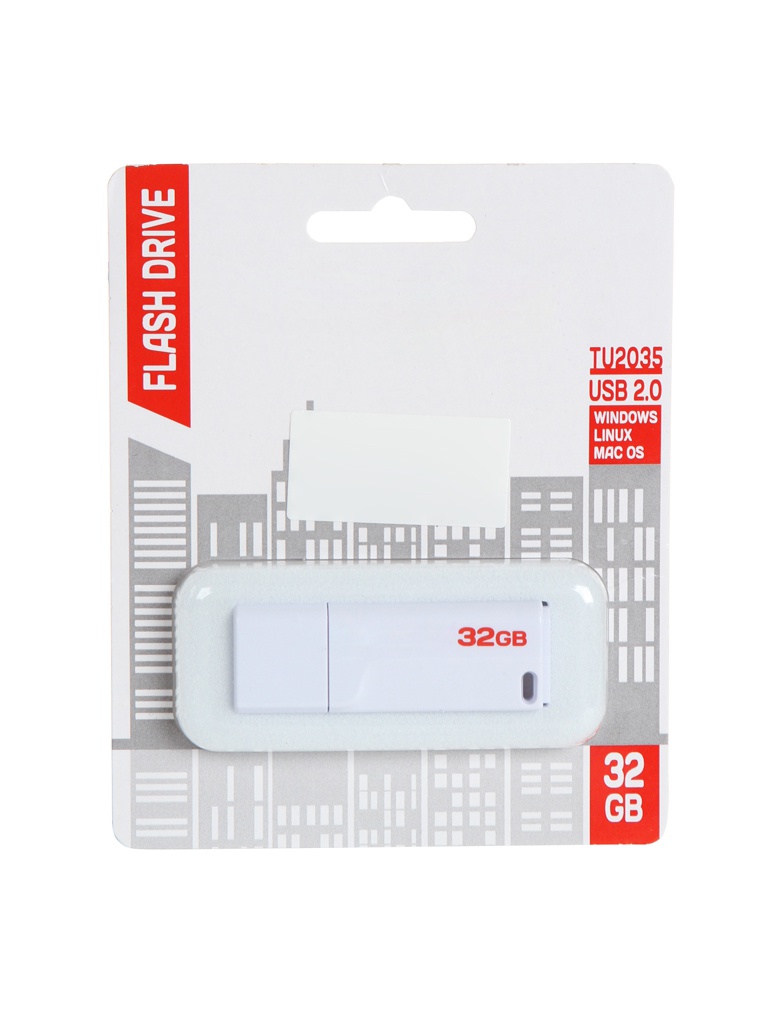 

USB Flash Drive 32Gb - Reflect TU2035 White RFFD-32GB-TU2035WH, TU2035 RFFD-32GB-TU2035WH