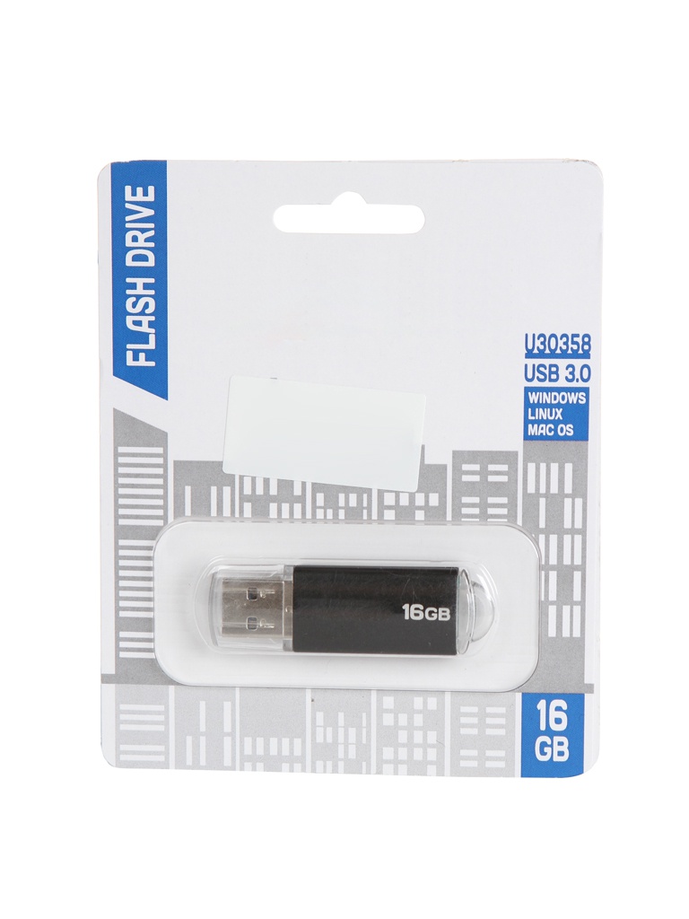 фото USB Flash Drive 16Gb - Reflect U30358 Black RFFD-16GB-U30358BK