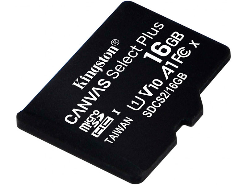 

Карта памяти 16Gb - Kingston Micro Secure Digital HC Class10 UHS-I Canvas Select SDCS2/16GBSP, SDCS2/16GBSP