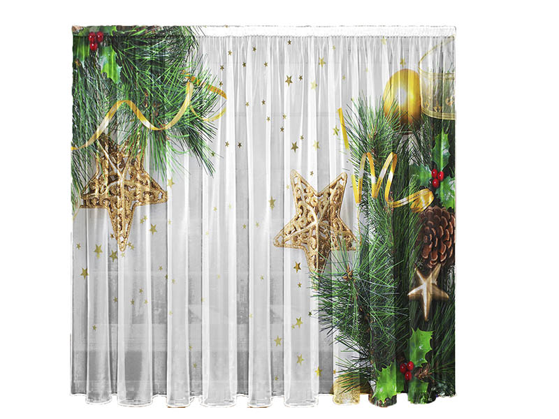 

Тюль Тамитекс Блестки 147x267cm 2шт 1205973, Блестки
