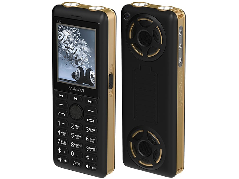 фото Сотовый телефон maxvi p20 black-gold выгодный набор + серт. 200р!!!