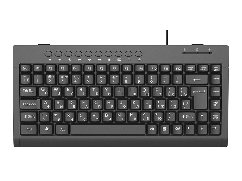 Клавиатура Ritmix RKB-104 Black проводная мышь для пк ritmix rom 111 black