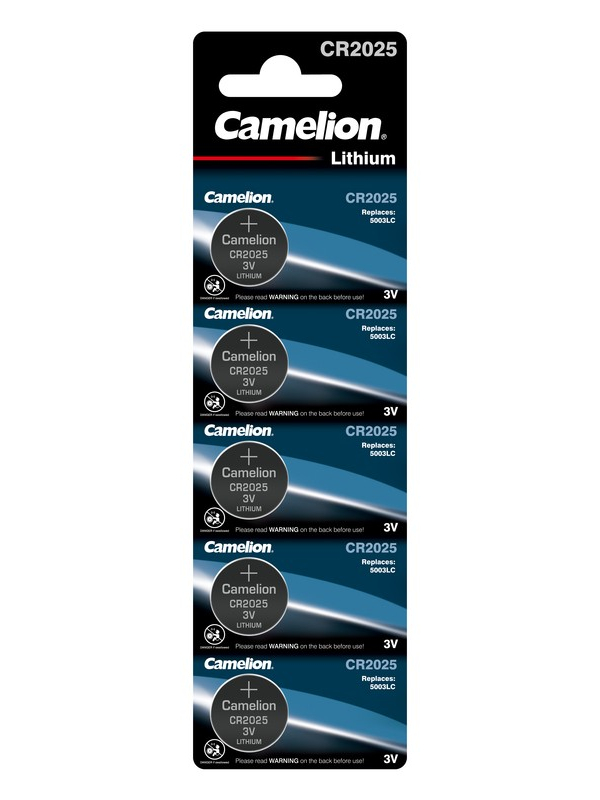 Батарейка CR2025 - Camelion CR2025 BL-5 (5 штук) 1594 батарейка camelion bl 5 cr2025 bp5 таблетка cr2025 3 в 5 шт