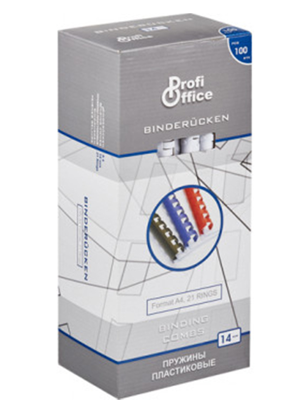 

Пружины для переплета ProfiOffice 14mm 100шт White 4354, 4354