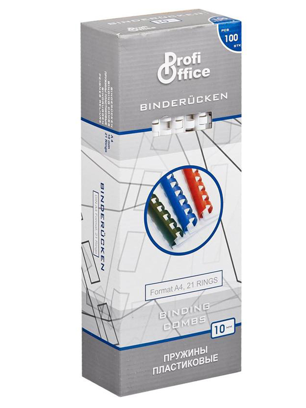 

Пружины для переплета ProfiOffice 10mm 100шт White 4348, 4348