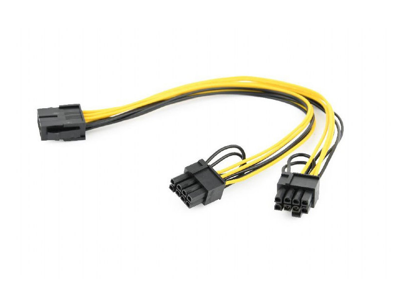 фото Аксессуар кабель питания gembird cablexpert pci-express 2x6+2pin/m to 8pin/f 30cm cc-psu-85