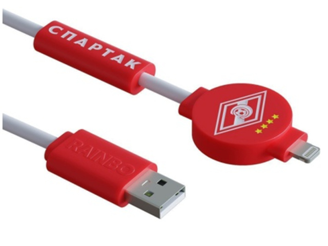 

Аксессуар Зарядный кабель Rainbo Спартак Питон Lightning 1m RBP-SL001, Спартак Питон RBP-SL001