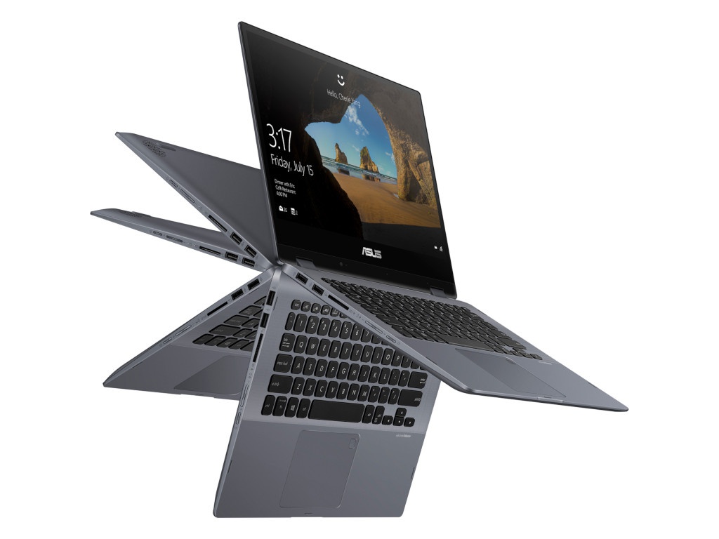 

Ноутбук ASUS VivoBook Flip TP412FA-EC141T 90NB0N31-M05740 (Intel Core i3-8145U 2.1GHz/4096Mb/256Gb SSD/No ODD/Intel HD Graphics/Wi-Fi/Bluetooth/Cam/14.0/1920x1080/Touchscreen/Windows 10 64-bit), 90NB0N31-M05740