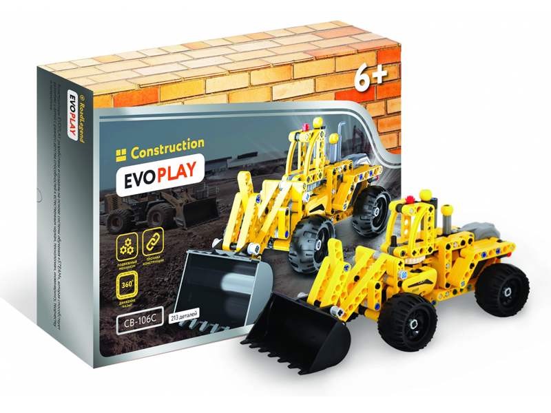 фото Конструктор evoplay wheel loader 213 дет. cb-106c