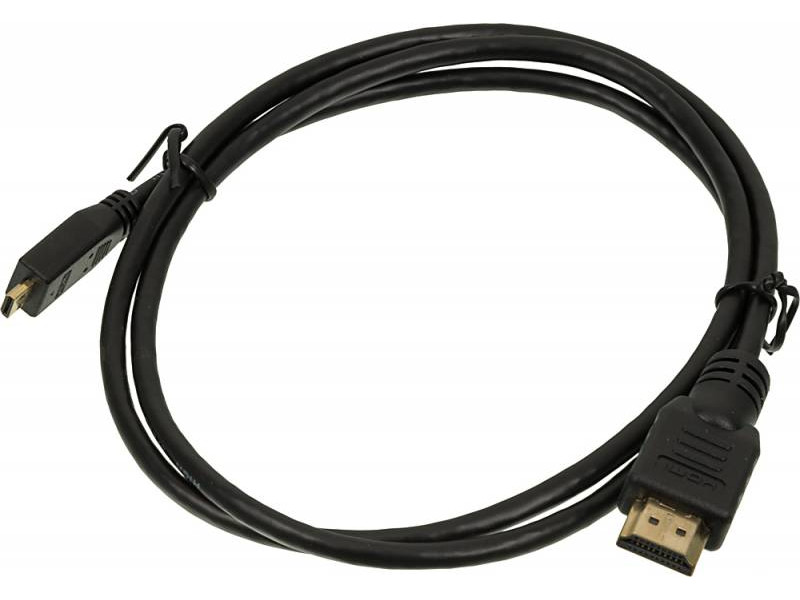 фото Аксессуар behpex hdmi type-a - microhdmi type-d ver1.4 black jack 1m