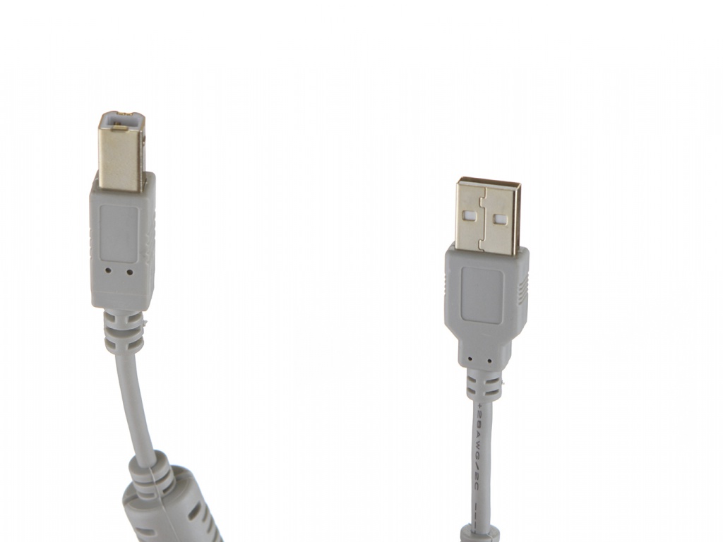 фото Аксессуар behpex usb 2.0 am-bm 1.8m gold 2/core