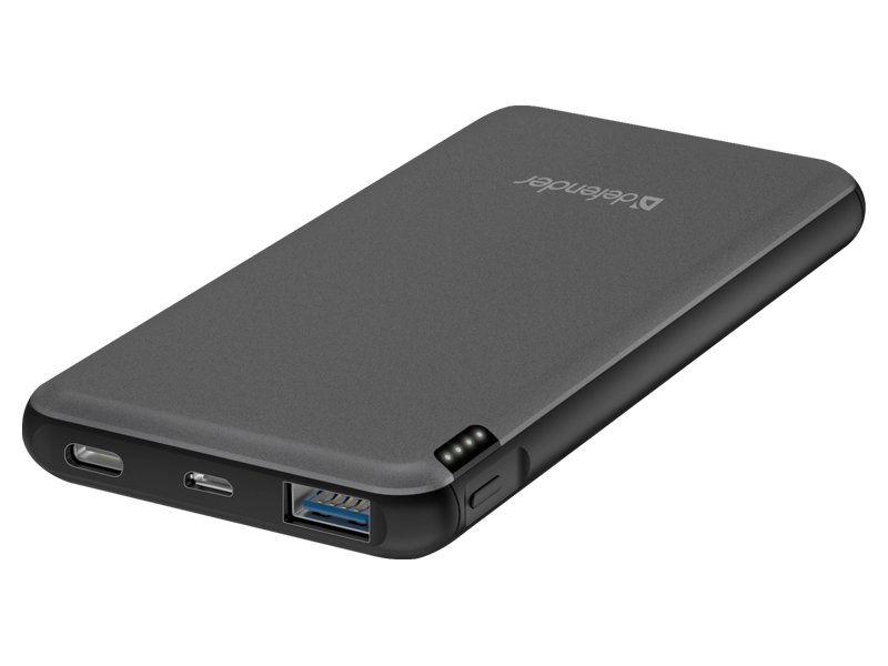 фото Внешний аккумулятор defender power bank extralife fast 10000d 10000mah black 83664