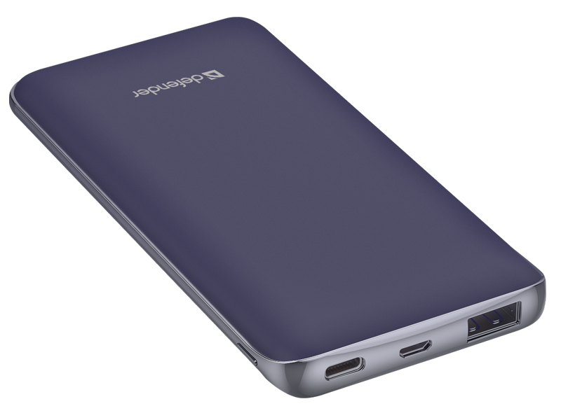 фото Внешний аккумулятор defender power bank extralife 8000s 8000mah purple 83667