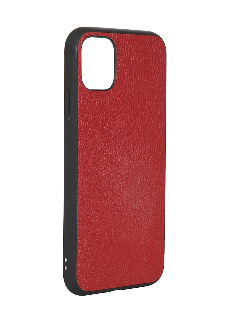 фото Чехол luxcase для apple iphone 11 кожа+tpu red 66003