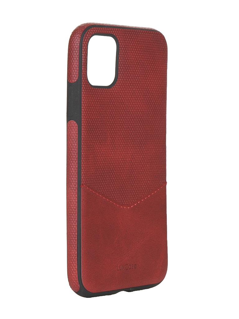 

Чехол LuxCase для APPLE iPhone 11 Экокожа+TPU со строчкой Red 67001, APPLE iPhone 11