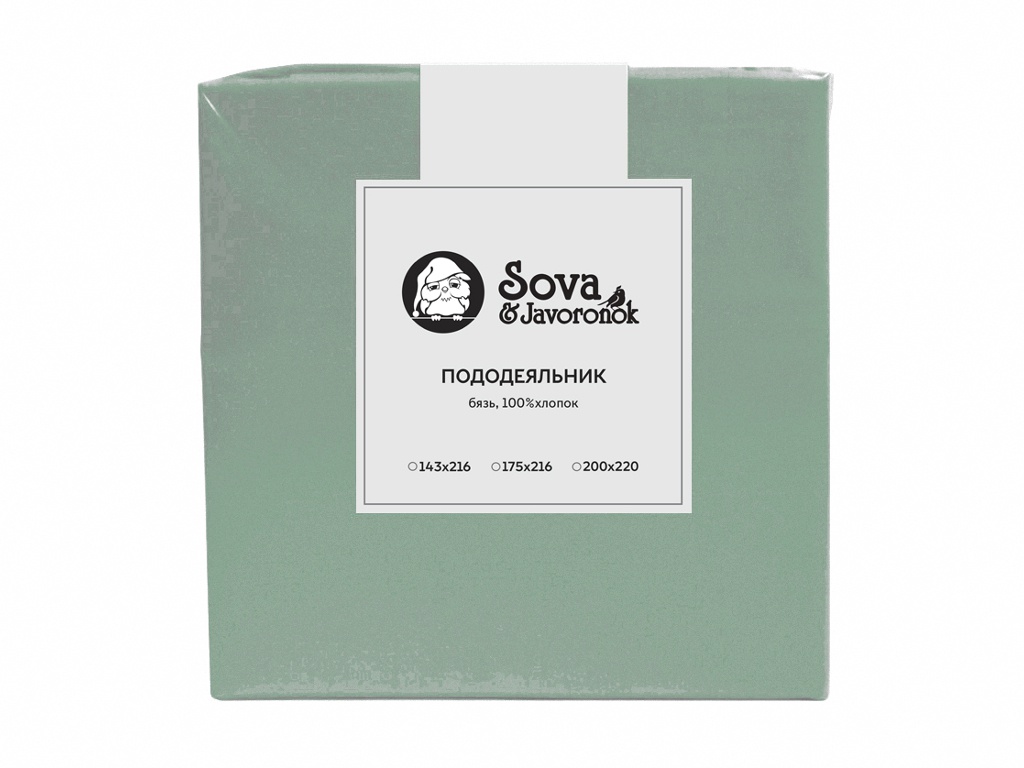 фото Пододеяльник sova&javoronok 175x216 бязь green 18030119391 Sova&amp;javoronok