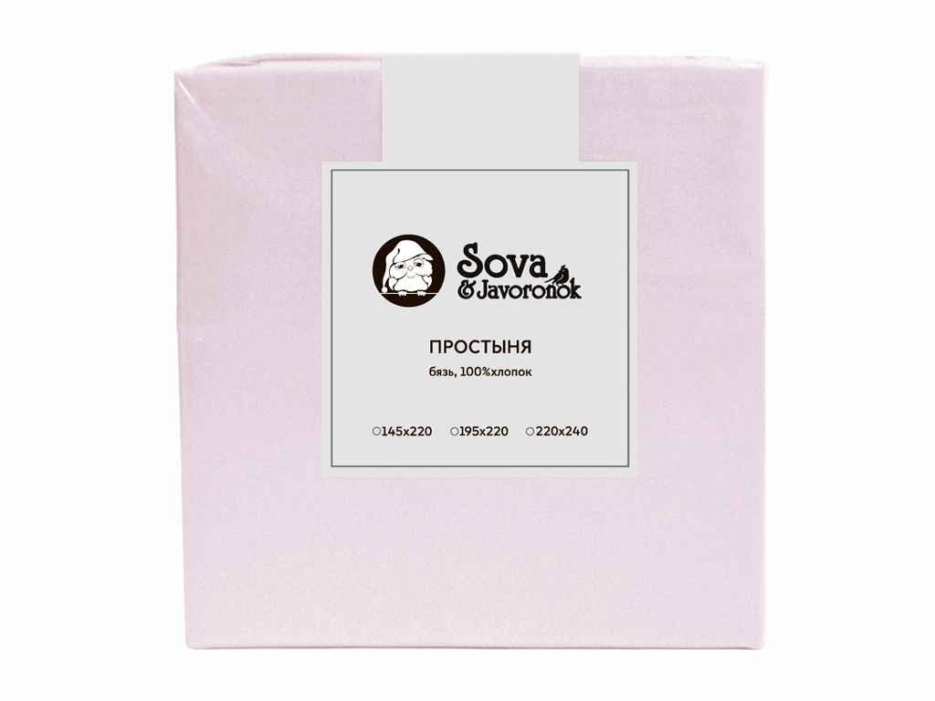 

Простыня Sova&Javoronok 195x220 Бязь Lilac 28030119409, 28030119409