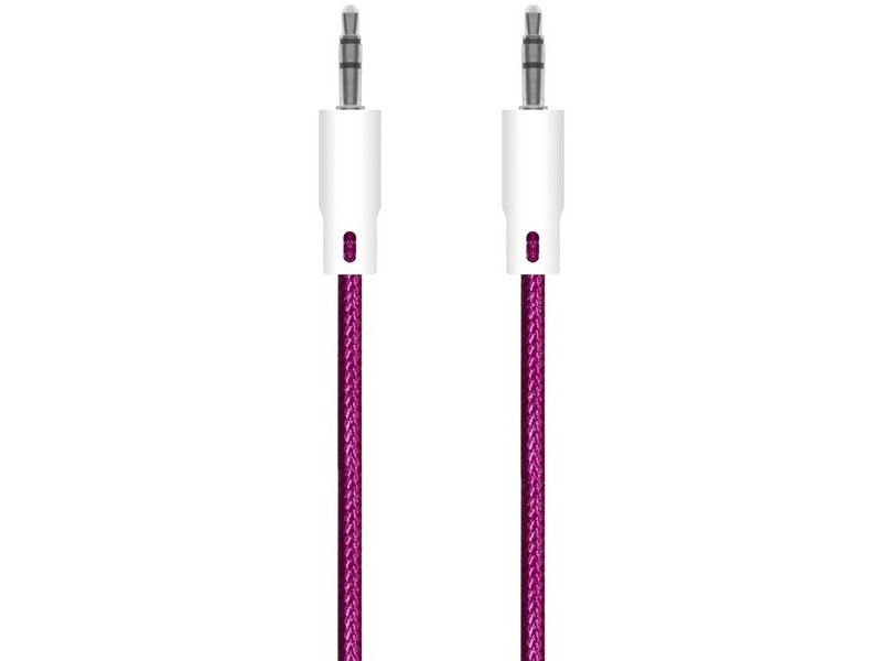 фото Аксессуар krutoff aux nylon jack 3.5mm 1.0m violet 15099