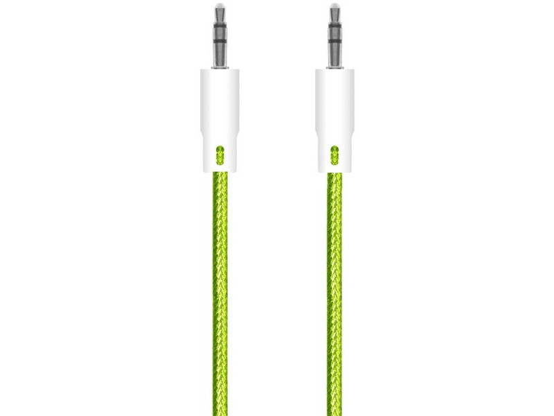 фото Аксессуар krutoff aux nylon jack 3.5mm 1.0m green 15096