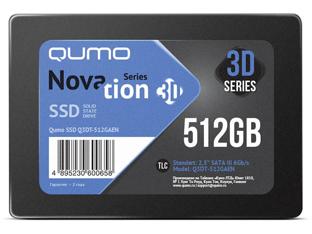 фото Жесткий диск qumo novation mlc 3d ssd 512gb q3dt-512gaen