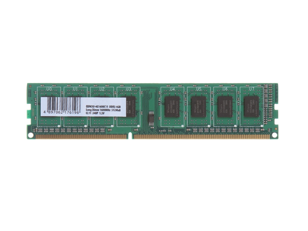 Zakazat.ru: Модуль памяти Qumo DDR3 DIMM 1600MHz PC3-12800 4Gb QUM3U-4G1600C11