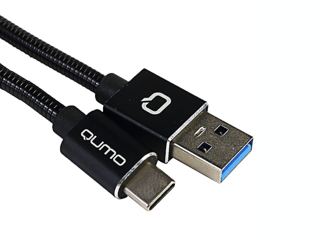 фото Аксессуар qumo usb 3.0 - type-c 1m black 22477