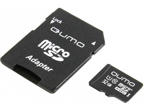 Карта памяти 32Gb - Qumo Micro SecureDigital CL10 UHS-I QM32GMICSDHC10U1 флешка qumo cosmos 32gb usb 2 0 qm32gud cos d