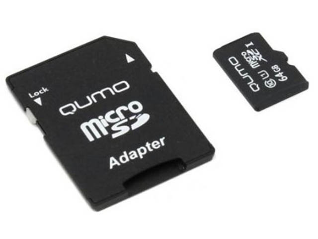 Карта памяти 64Gb - Qumo MicroSDXC UHS-I U3 Pro Seria 3.0 QM64GMICSDXC10U3 с адаптером SD карта памяти 64gb qumo microsdxc uhs i u3 pro seria 3 0 qm64gmicsdxc10u3 с адаптером sd