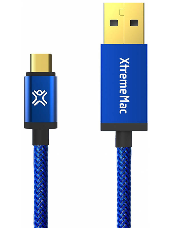 фото Аксессуар xtrememac reversible usb-c to usb-a 1.2m blue xcl-uca-23