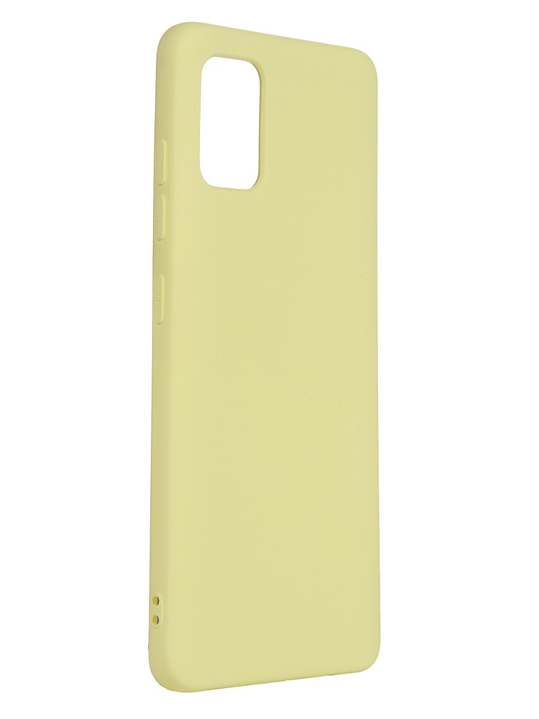 фото Чехол с микрофиброй df для samsung galaxy a51 soriginal-06 silicone yellow df-group