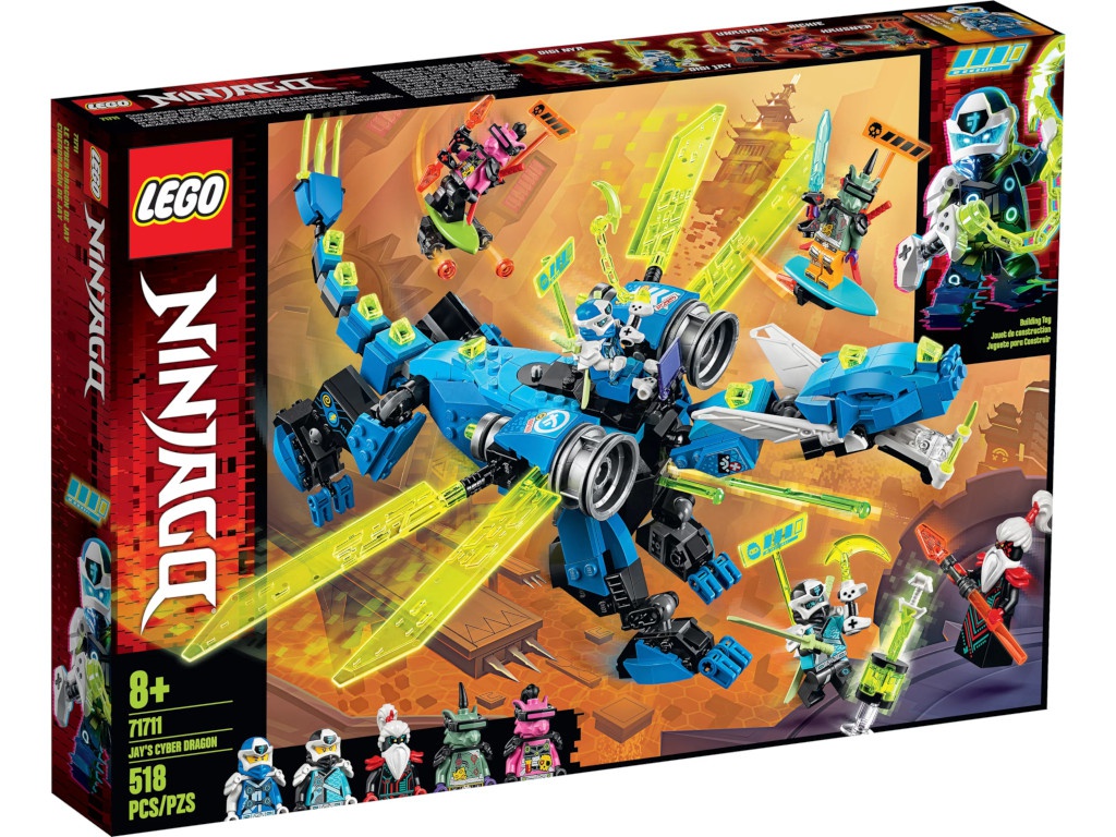 

Конструктор Lego Ninjago Кибердракон Джея 71711, Кибердракон Джея
