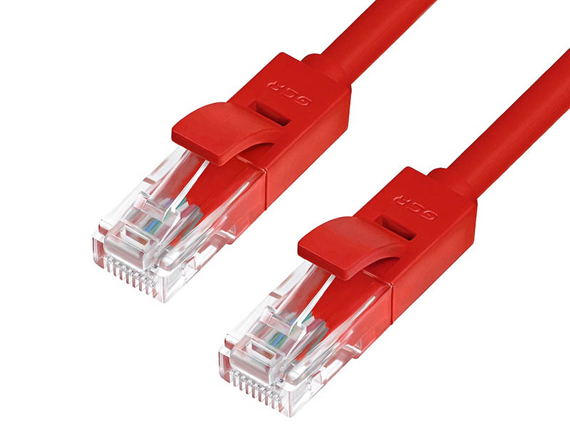 фото Сетевой кабель greenconnect lszh utp 24awg cat.5e rj45 t568b 20.0m red gcr-51195