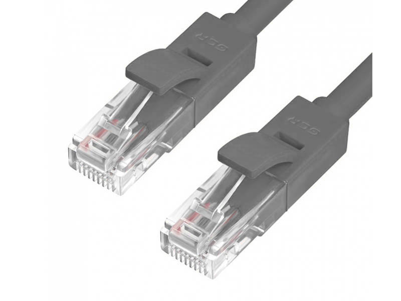 фото Сетевой кабель greenconnect lszh utp 24awg cat.5e rj45 t568b 0.3m grey gcr-51004