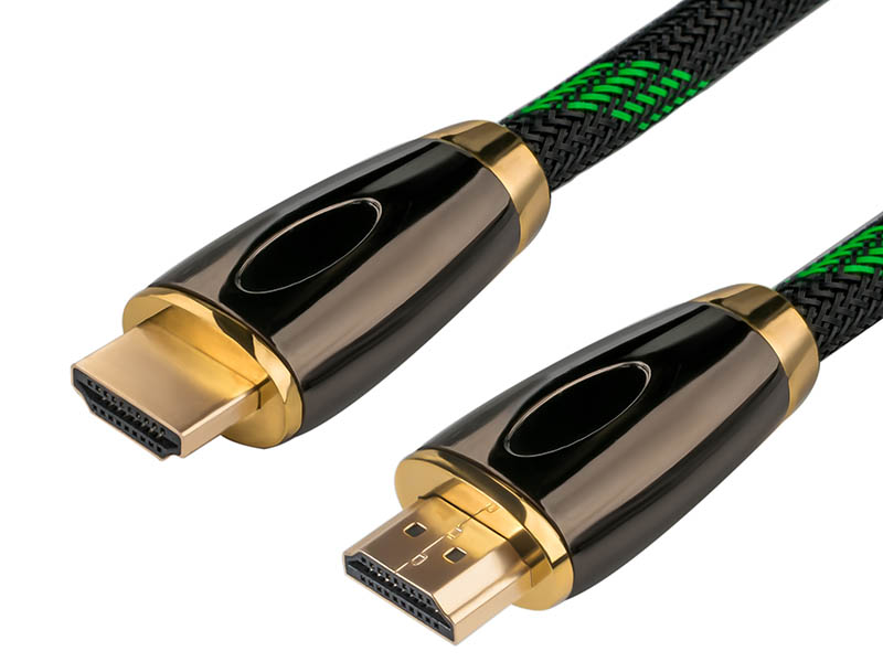 фото Аксессуар greenconnect delux hdmi v2.0 0.5m black-green gcr-51567