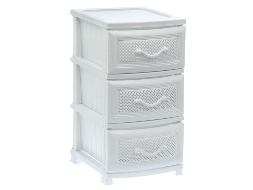 

Комод Росспласт Дельфин 3 яруса White, РП-412