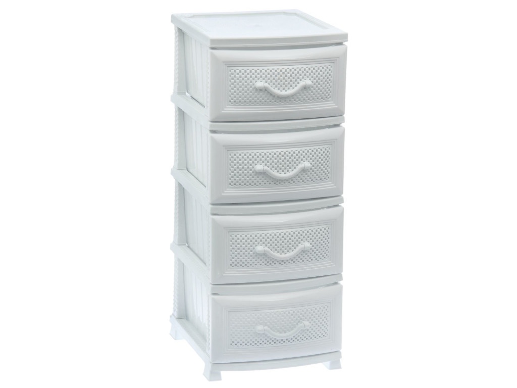 

Комод Росспласт Дельфин 4 яруса White, РП-411