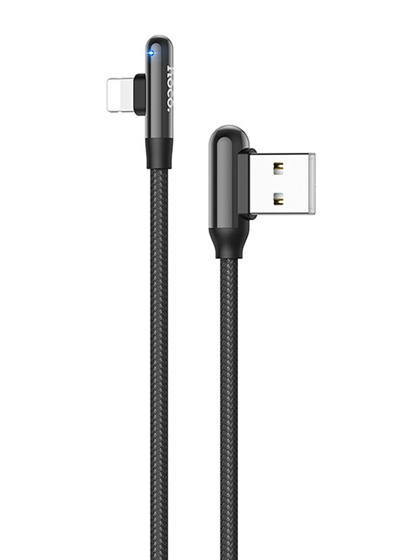 фото Аксессуар hoco u77 excellent elbow usb - lightning black 115181