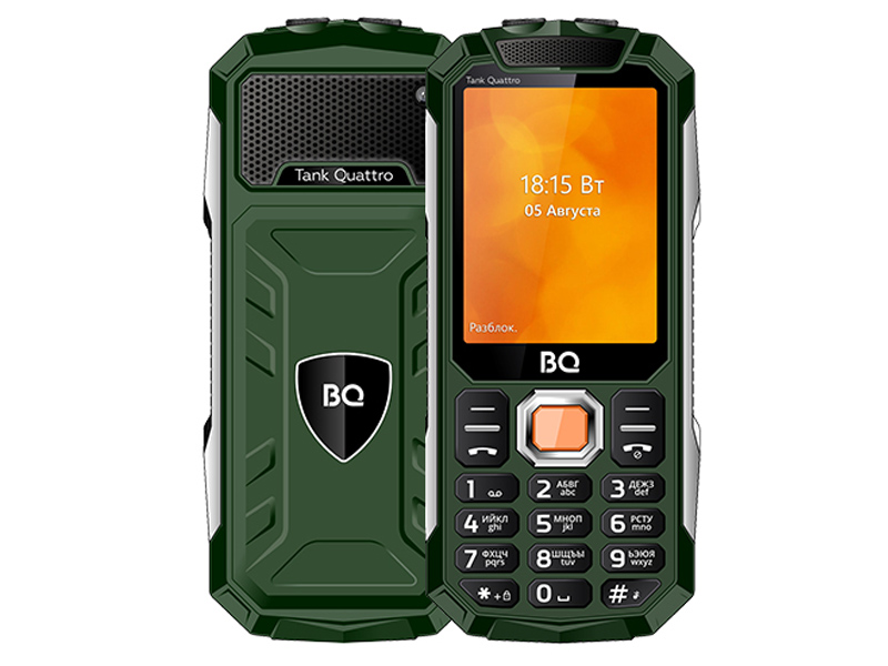 

Сотовый телефон BQ 2819 Tank Quattro Green, 2819 Tank Quattro