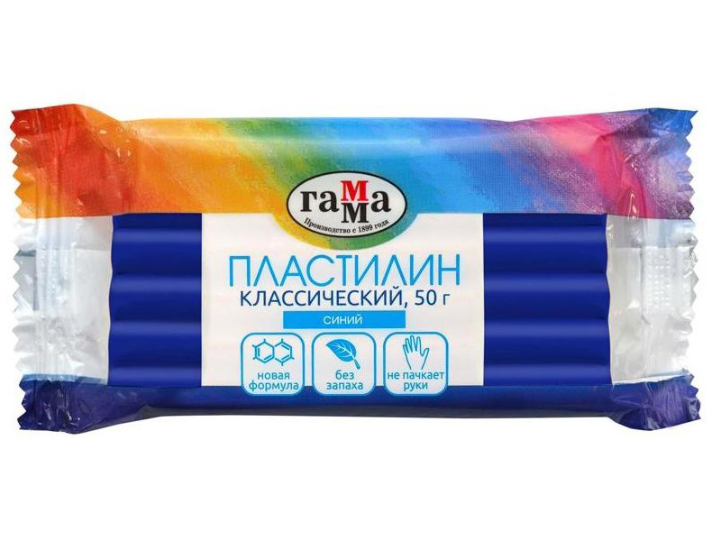 

Набор для лепки Гамма Пластилин Классический 50g Blue 270818_13, Классический