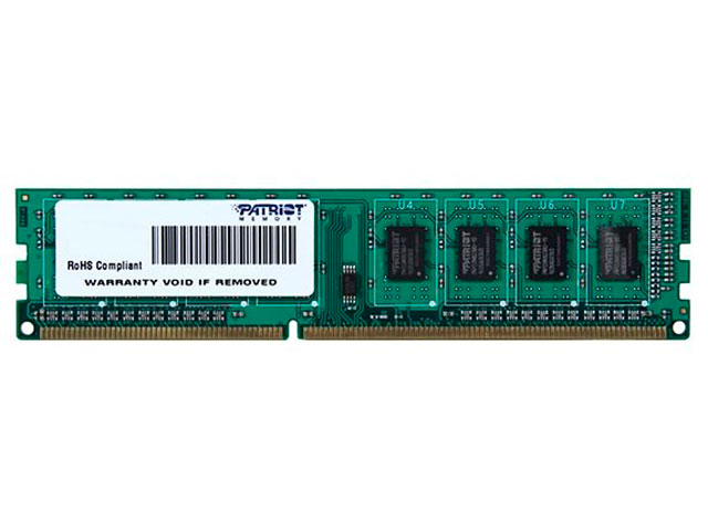 Модуль памяти Patriot Memory Signature DDR3 DIMM 1600Mhz PC3-12800 CL11 - 4Gb PSD34G160081 модуль памяти qumo ddr3 so dimm 1600mhz pc 12800 cl11 4gb qum3s 4g1600k11l