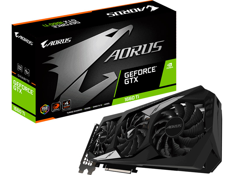 фото Видеокарта gigabyte geforce gtx 1660 ti aorus 1890mhz pci-e 3.0 6144mb 12000mhz 192 bit hdmi 3xdp gv-n166taorus-6gd выгодный набор!!!