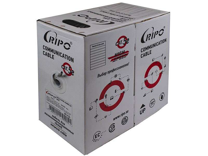 

Сетевой кабель Ripo UTP 2 CAT5E 24 AWG Cu Ripo 305m 001-111008/010309, 001-111008/010309