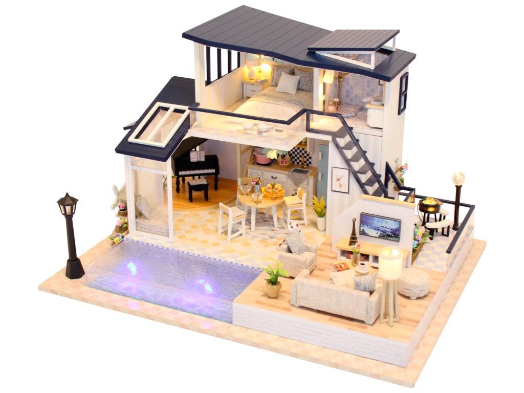Сборная модель DIY House Вилла с бассейном 13849
