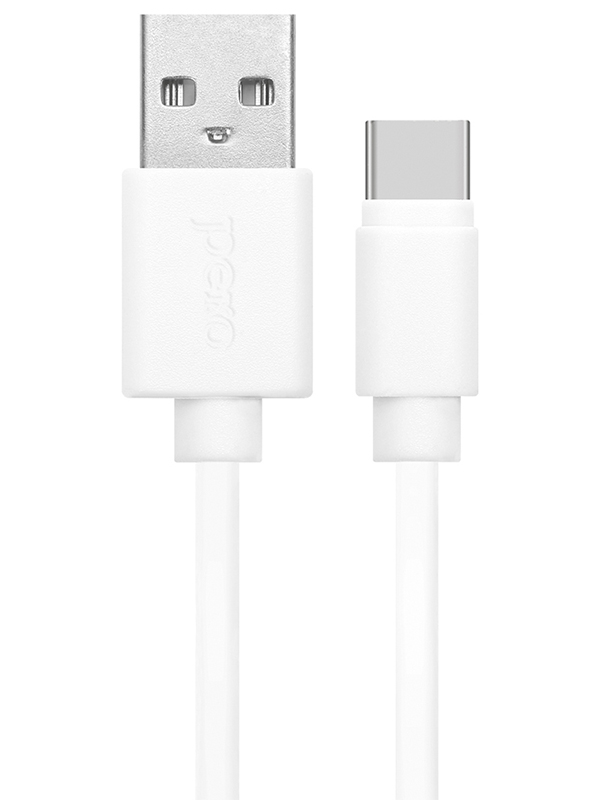 фото Аксессуар pero dc-03 usb - type-c 3а 1m prdc-03tc1mw white