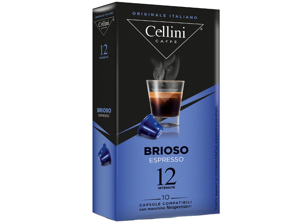 Капсулы для кофемашин Cellini Brioso 10шт стандарта Nespresso капсулы nespresso capriccio 10шт 7413 50