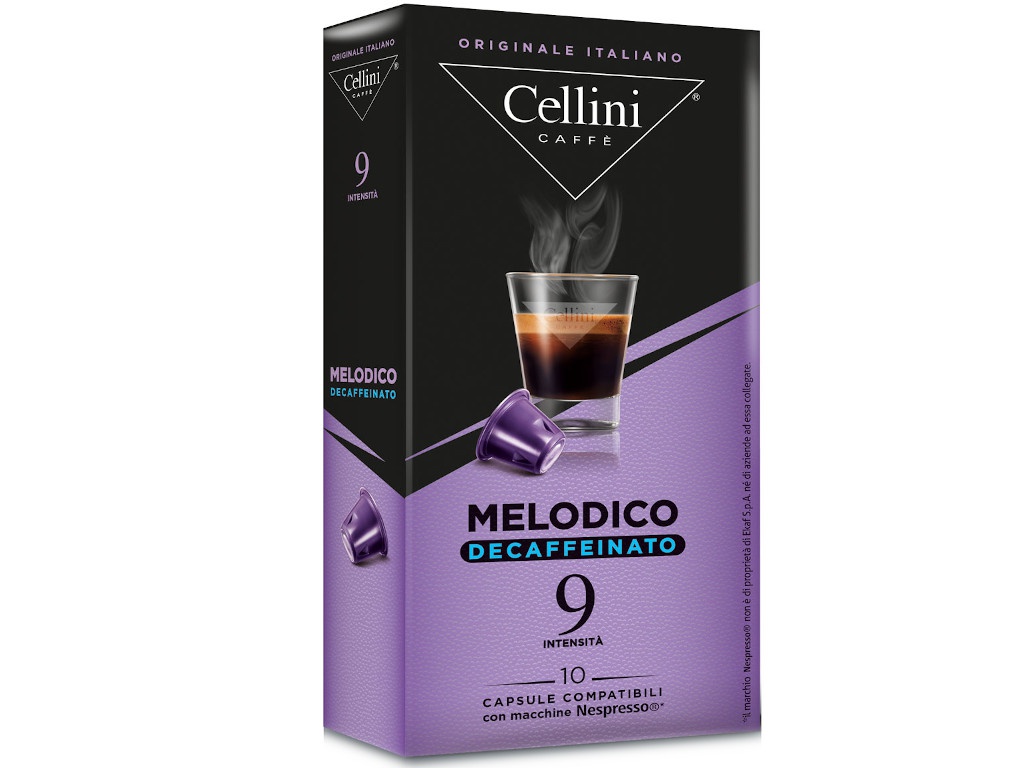 

Капсулы Cellini Nespresso Melodico Decaffeinato 10шт, Melodico Decaffeinato