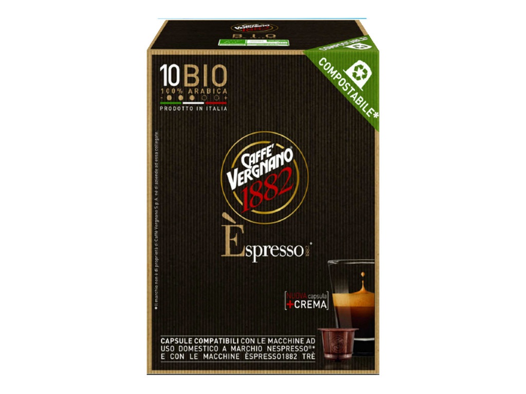 Капсулы Vergnano Espresso Bio Arabica 100% 10шт стандарта Nespresso