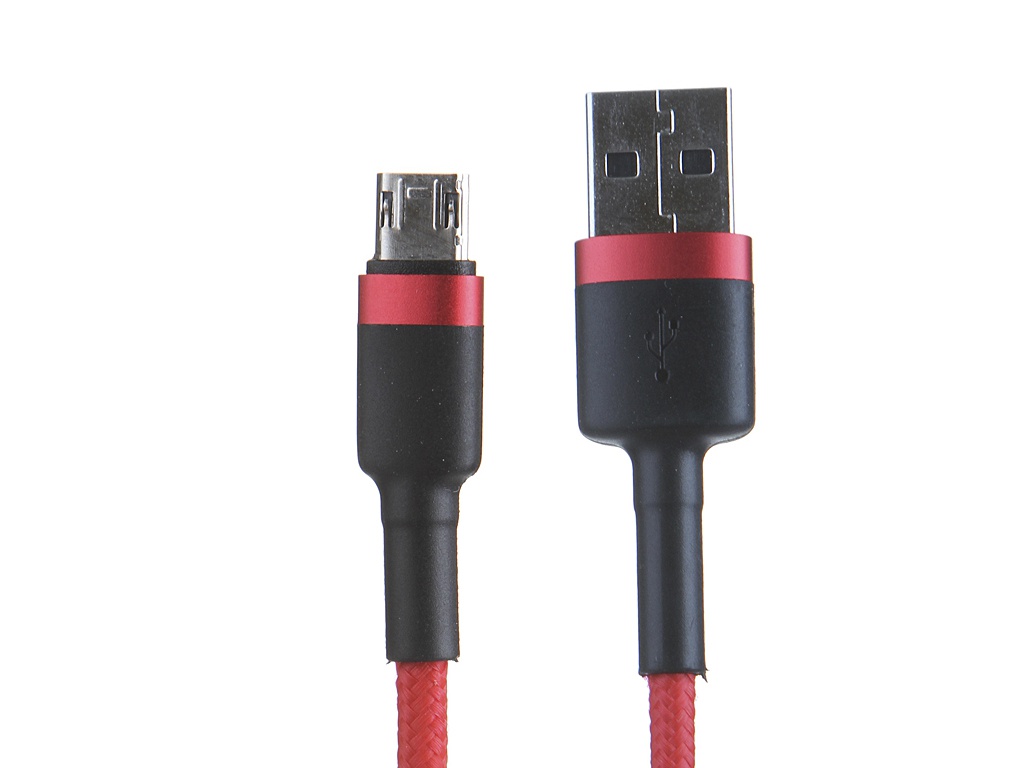 Аксессуар Baseus Cafule Cable USB - MicroUSB 1.5A 2m Red CAMKLF-C09 аксессуар wiiix usb microusb 1m gold cb720 umu 2a 10g