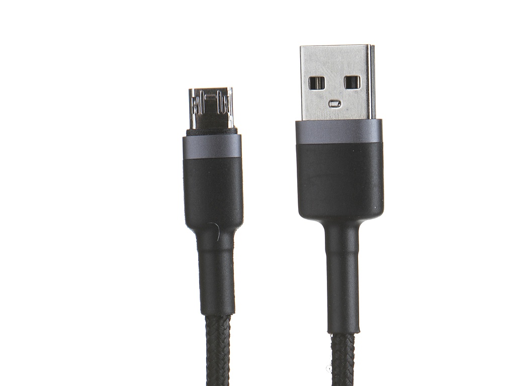 Аксессуар Baseus Cafule Cable USB - MicroUSB 2.4A 50cm Grey-Black CAMKLF-AG1